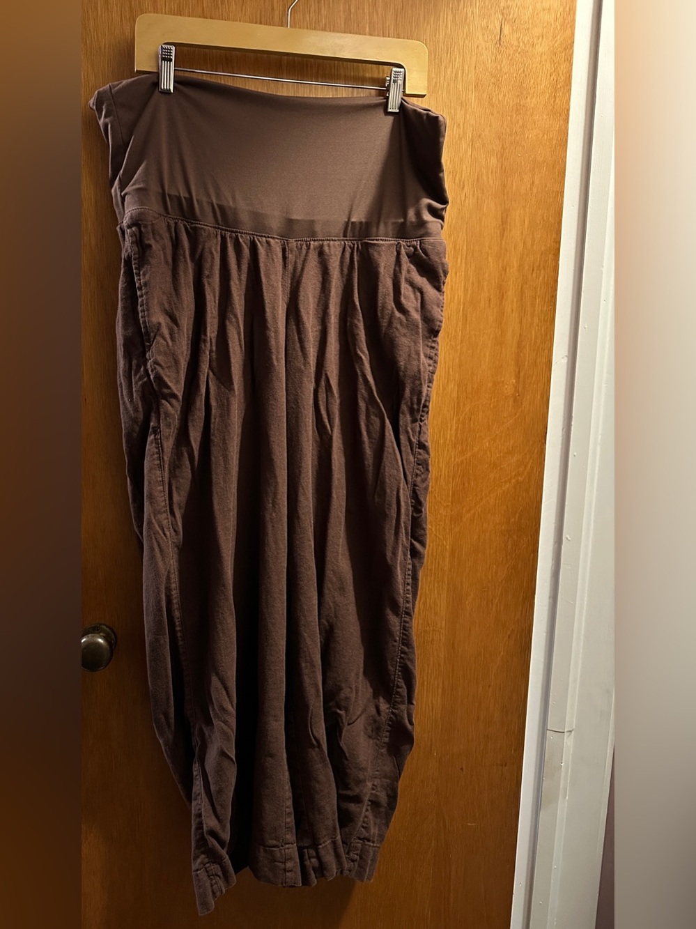 Old Navy Maternity Rollover Waist Linen-Blend Super Wide-Leg Pants size L